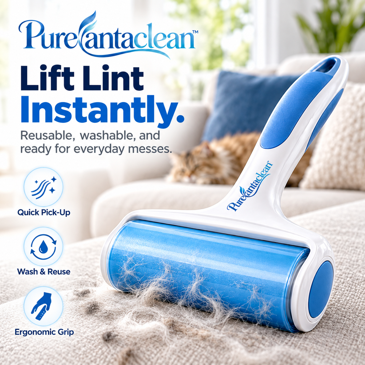 Purevantaclean™ Reusable Lint Roller