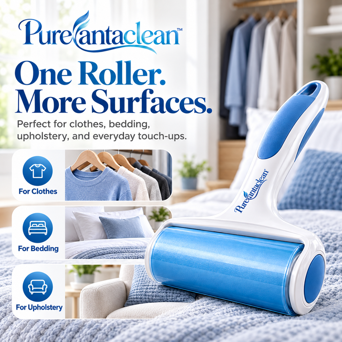 Purevantaclean™ Reusable Lint Roller